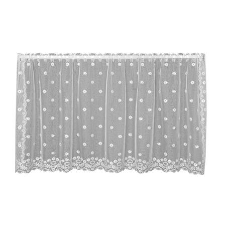 HERITAGE LACE Daisy 60 x 24 in. Tier, White 6375W-6024